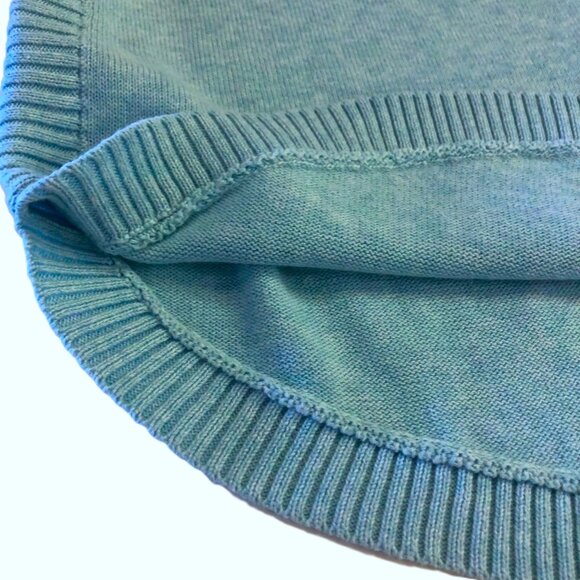 KINROSS 100% Cotton Sweater Iced Aqua Short Sleeve Round Hem Crew Neck Size L - Picture 10 of 14